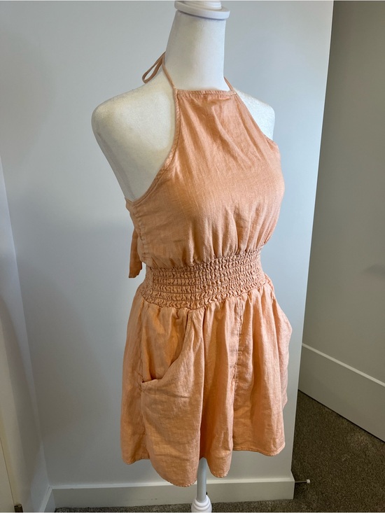 American Eagle Outfitters Pants - AMERICAN EAGLE Halter Romper in Peach - FREE SHIPPING on Bundles $95+